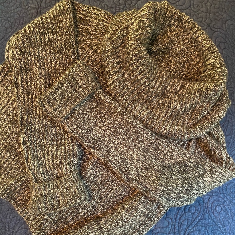 Cow neck crop sweater